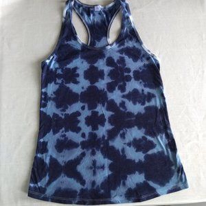 Navy blue tie dye racerback tank